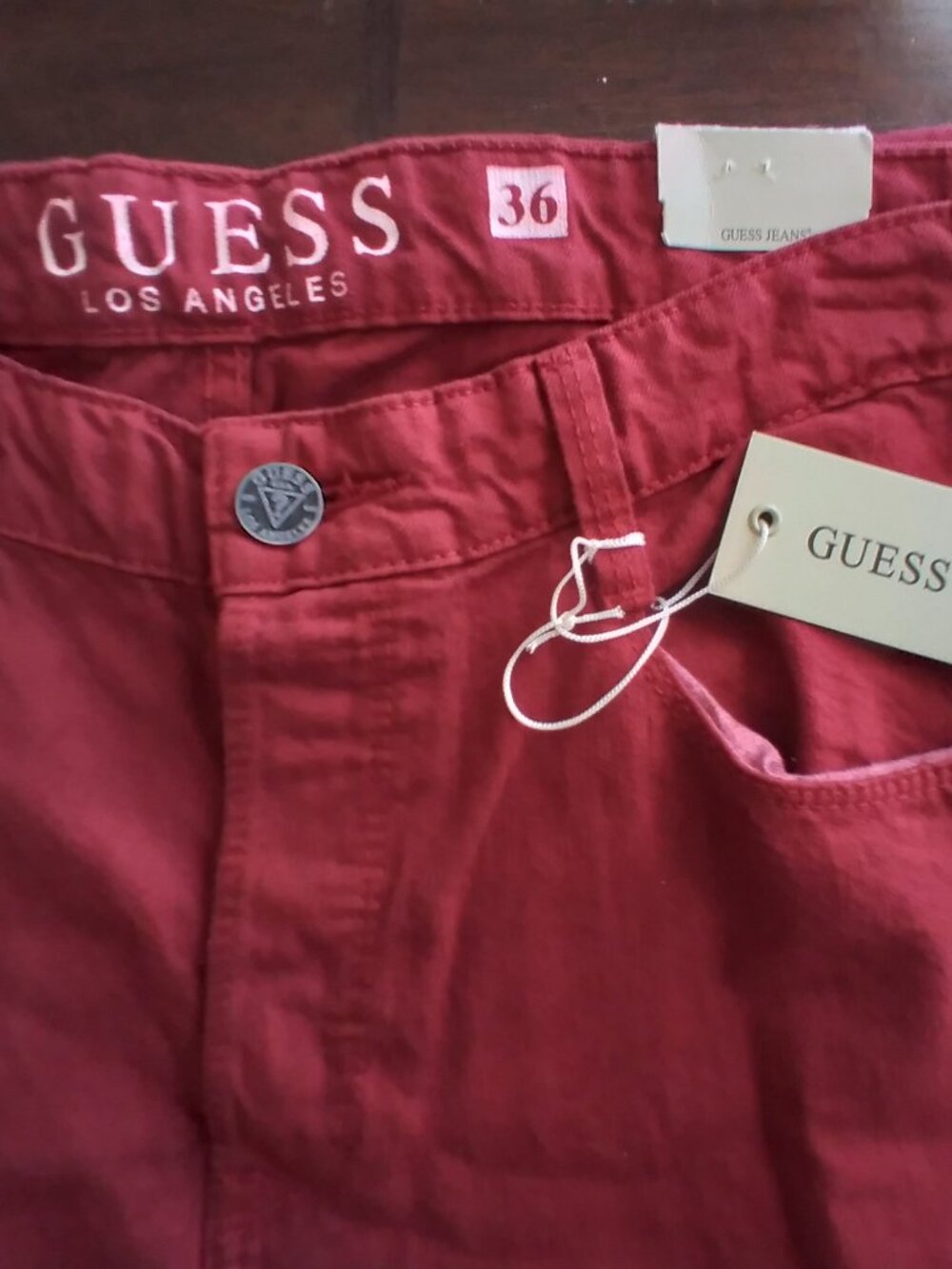 Guess Red Jeans, Cotton, Size - 36